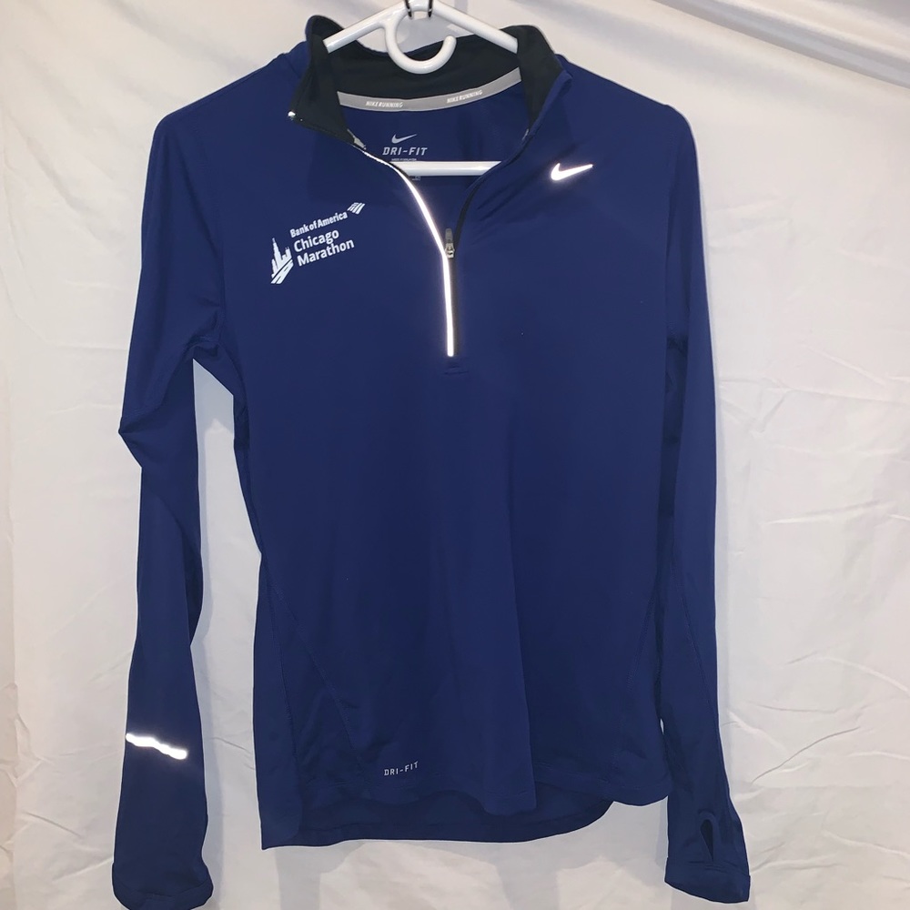NIKE ROYAL BLUE LONG SLEEVE QUARTER ZIP